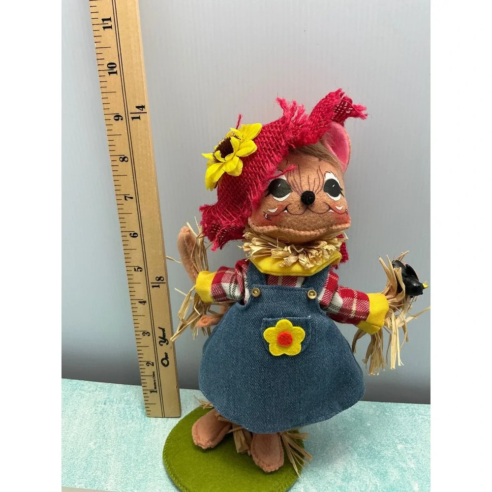 Scarecrow Mouse Plush Toy Autumn‎ Harvest Decor Stuffed Animal Gift